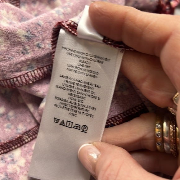 Free People NWOT Burgundy Floral Sweet Talker Mini Dress Size Small - Picture 12 of 13